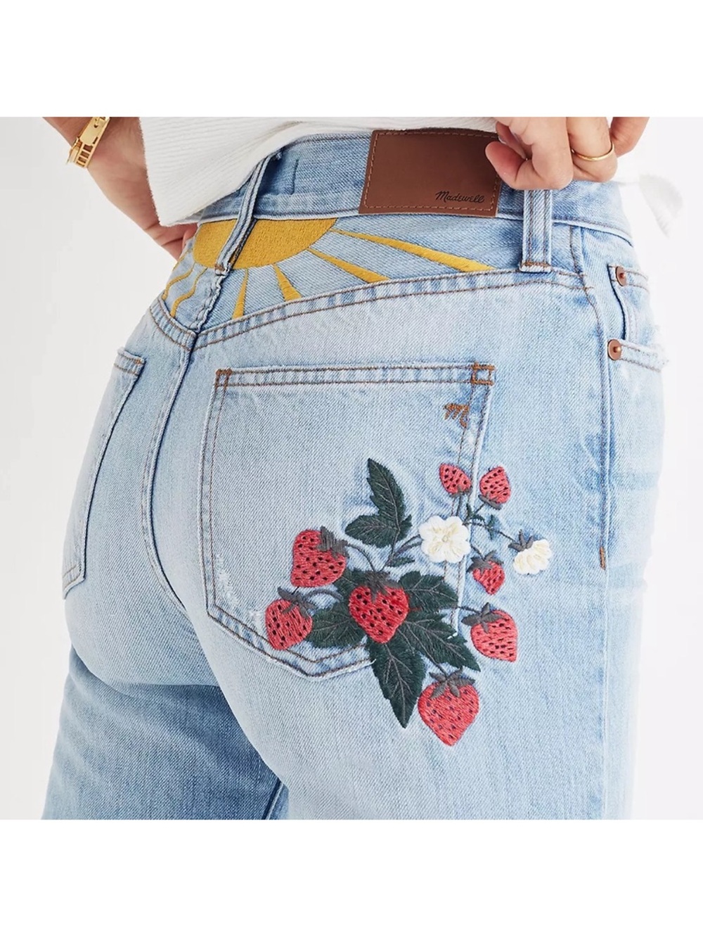 Madewell 
The Tall Perfect Summer Jean: Strawberry Embroidered Edition